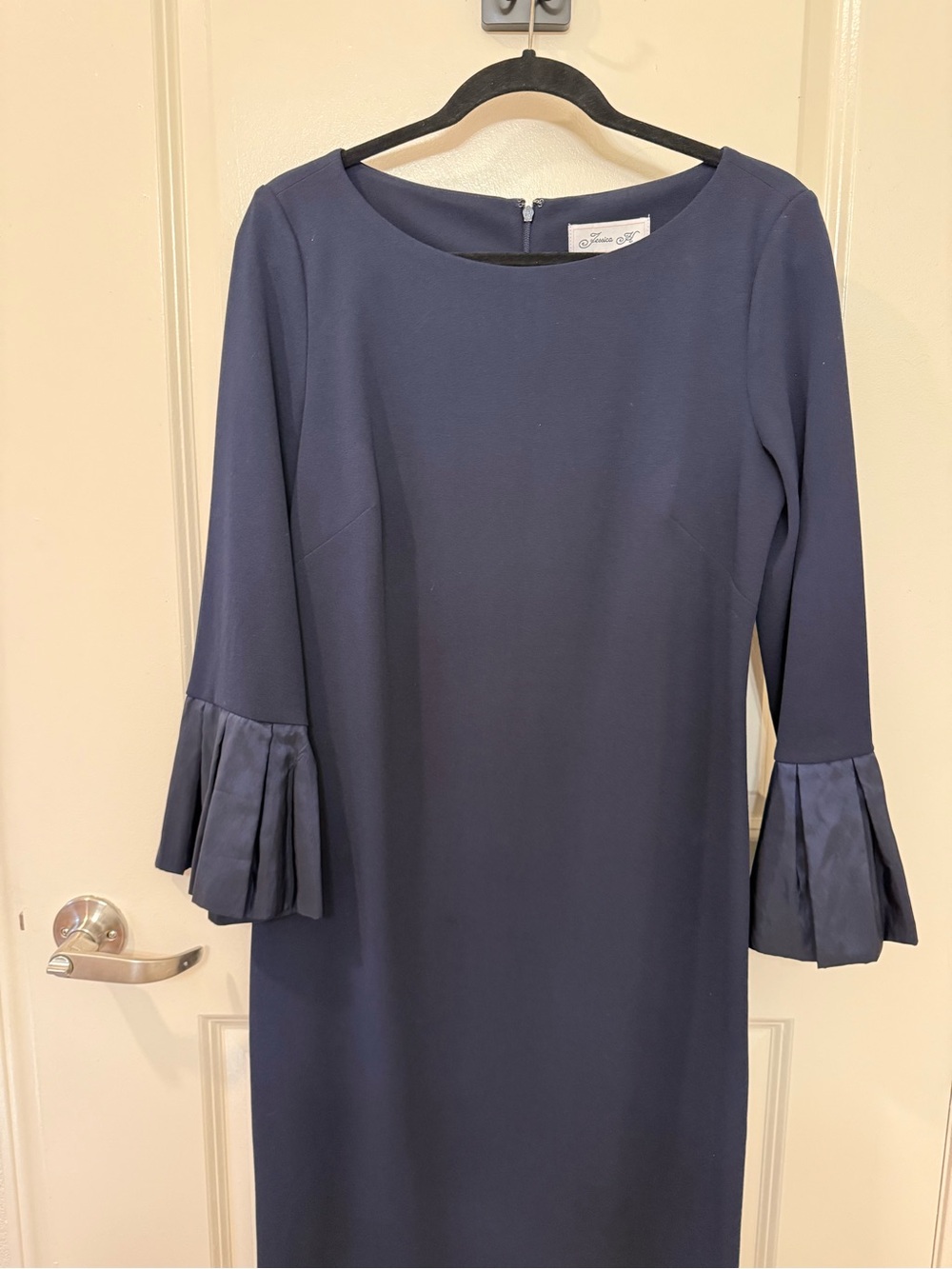 Jessica Howard Navy Bell-Sleeve Maxi Dress